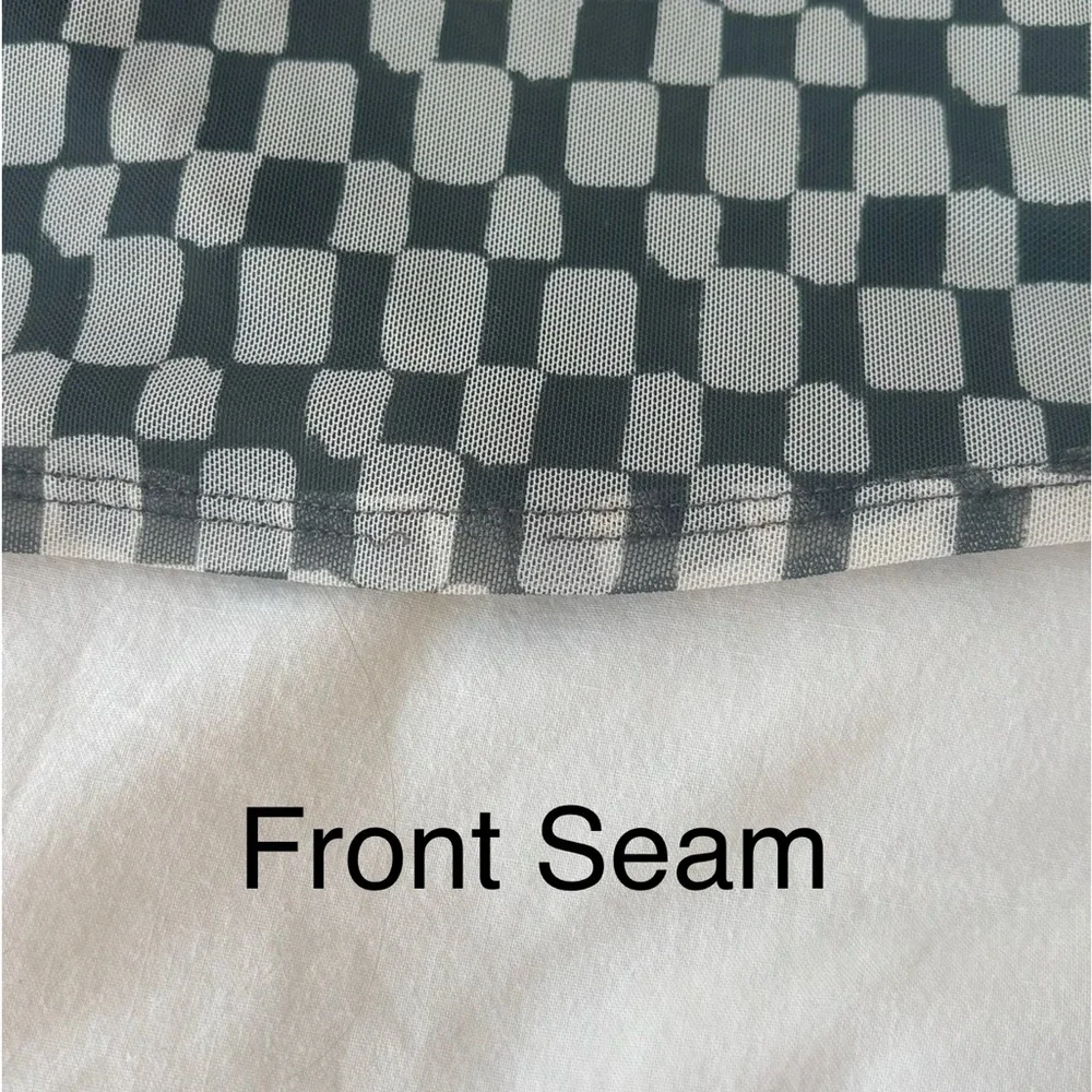 Abercrombie & Fitch Checkered Mesh Crop Top - Picture 10 of 11